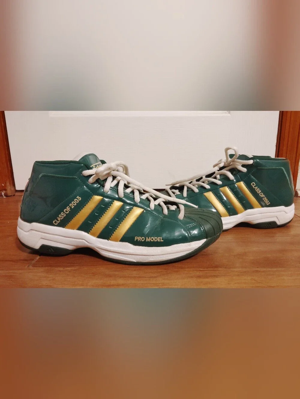 Adidas Pro Model 2G SVSM LeBron James Green Gold Shoes Size 11